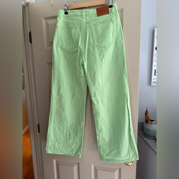 Princess Polly DENVER DENIM JEANS LIME GREEN - Picture 2 of 5